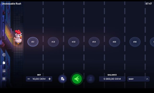 Learn about uncrossable rush demo